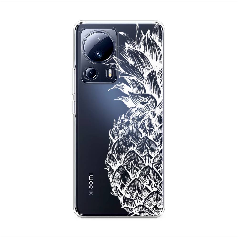 

Чехол Awog на Xiaomi 13 Lite "Ананас графика белая", Белый, 318150-10
