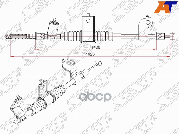 

Трос Ручного Тормоза Mitsubishi Outlander 06-12 Sat арт. ST-52-0118