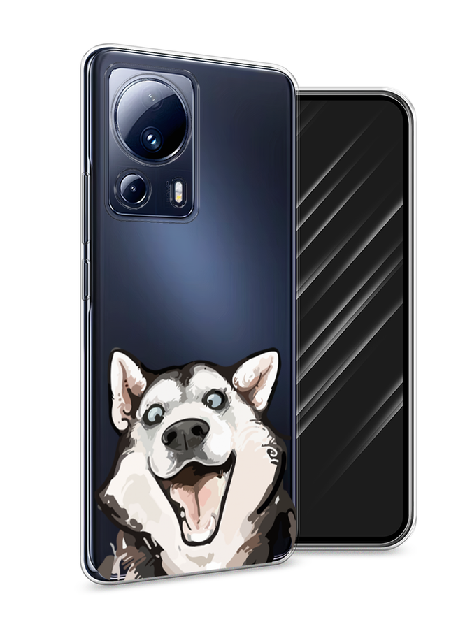 

Чехол Awog на Xiaomi 13 Lite "Радостный хаски", Белый;голубой;черный, 318150-1