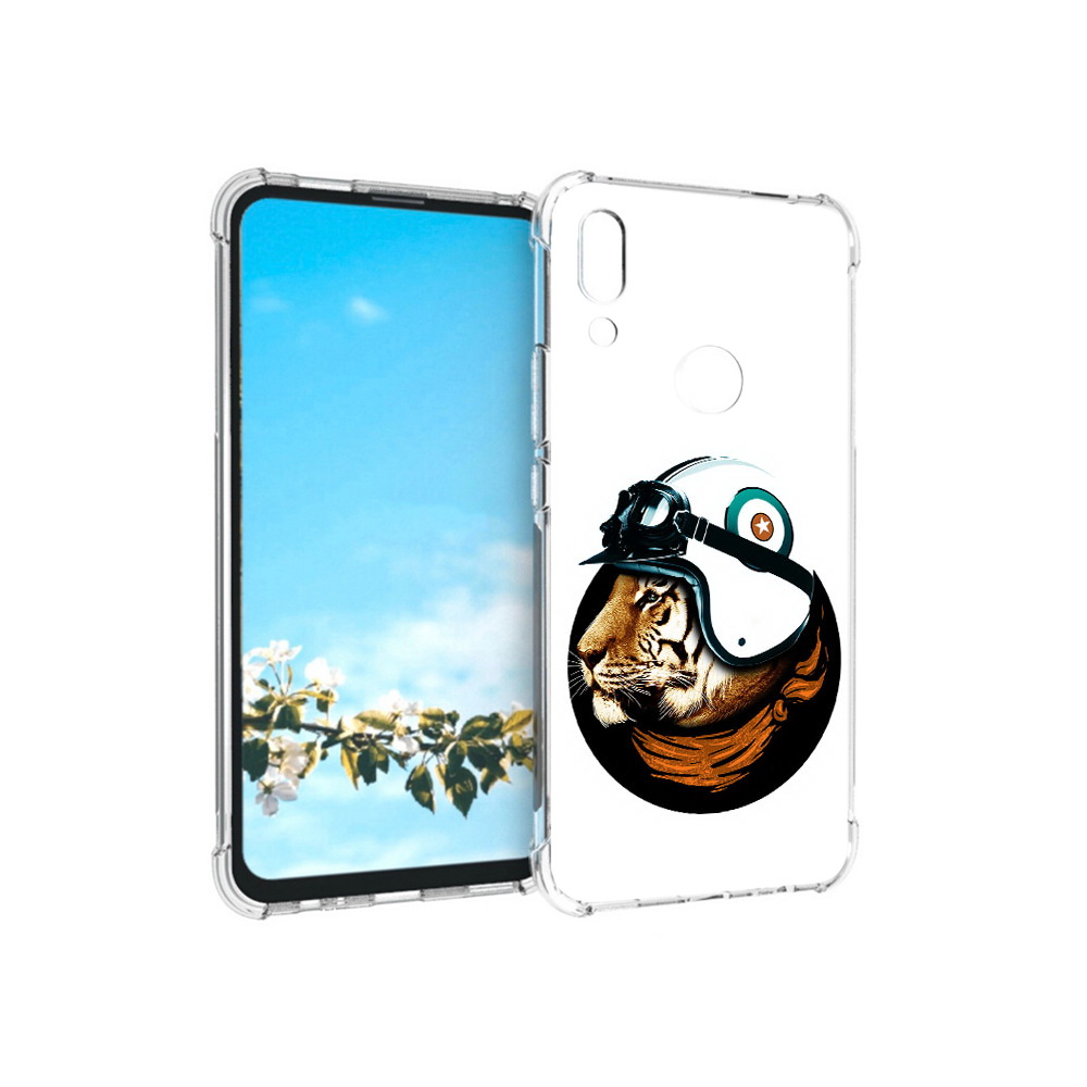 

Чехол MyPads Tocco для Huawei P Smart Z Тигр в шлеме, Прозрачный, Tocco