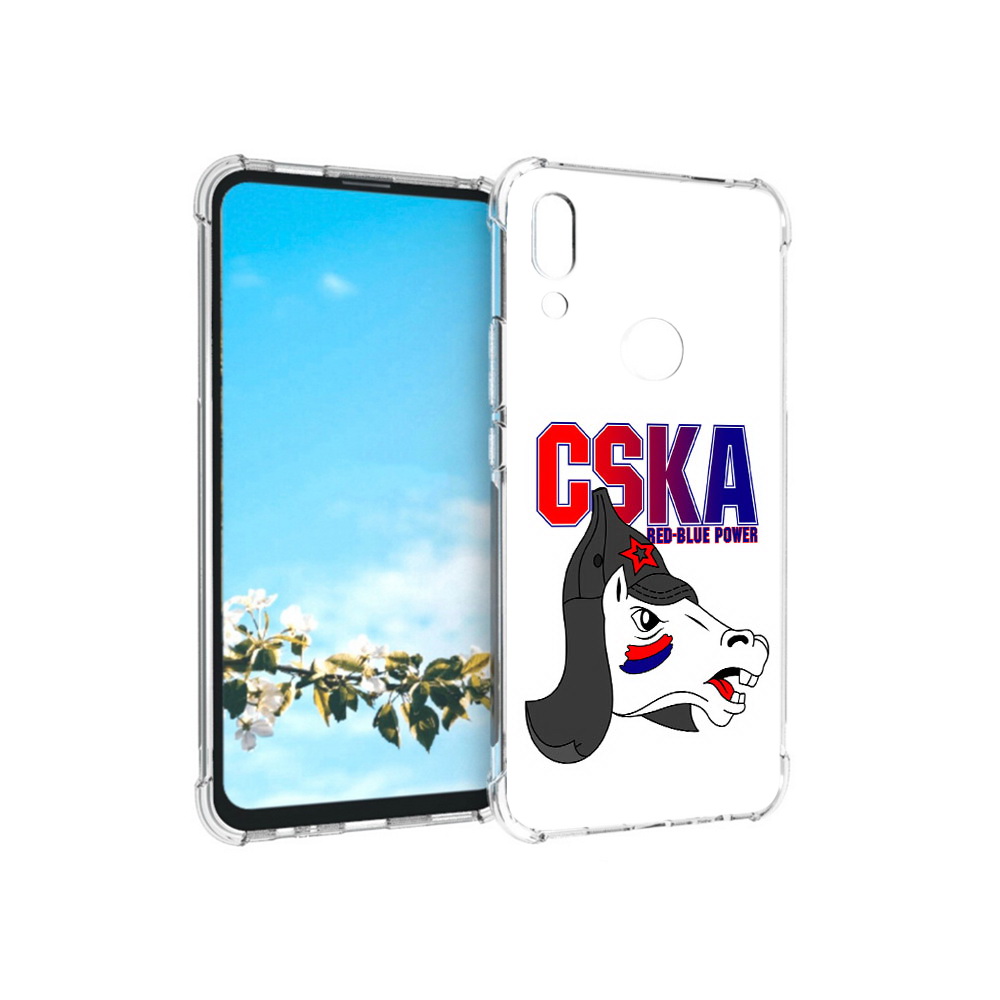 

Чехол MyPads Tocco для Huawei P Smart Z ФК ЦСК лошадка россия, Прозрачный, Tocco