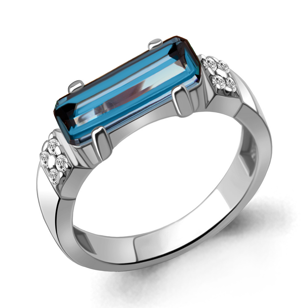 

Кольцо из серебра р. 18 AQUAMARINE 6976893А_925_р, 6976893А_925_р