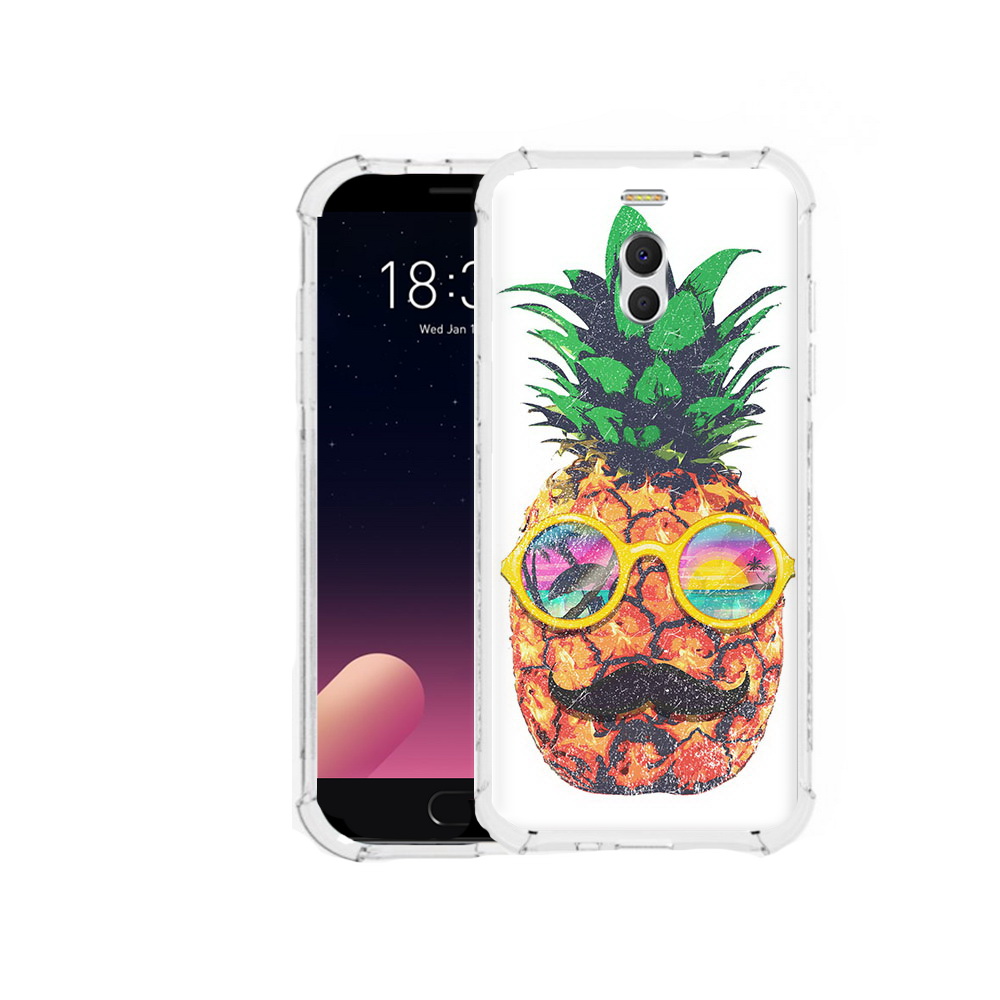 

Чехол MyPads Tocco для Meizu M6 Note прикольный ананас с лицом, Прозрачный, Tocco