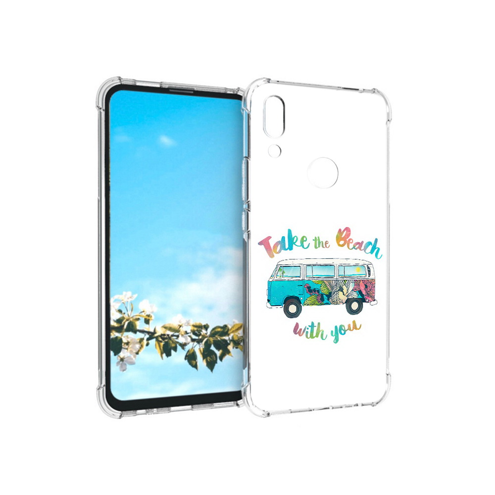 

Чехол MyPads Tocco для Huawei P Smart Z Хиппи автобус, Прозрачный, Tocco