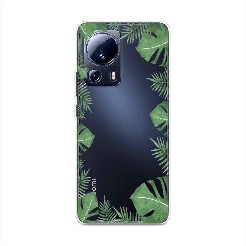 

Чехол Awog на Xiaomi 13 Lite "Листья папоротника рамка", Зеленый, 318150-8