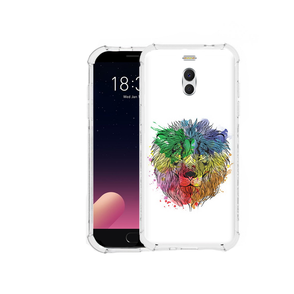 

Чехол MyPads Tocco для Meizu M6 Note разноцветный гордый лев, Прозрачный, Tocco