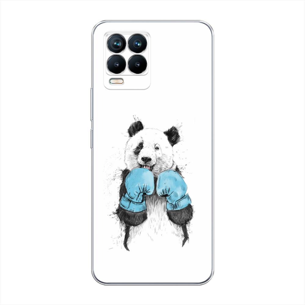 

Чехол для Realme 8/8 Pro "Панда боксер", Голубой;белый;серый, 255450-1