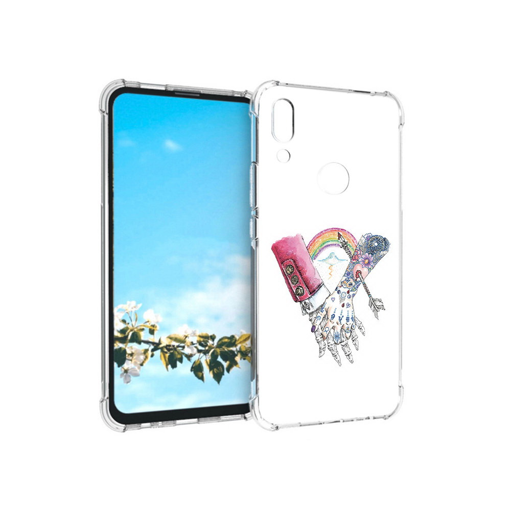 

Чехол MyPads Tocco для Huawei P Smart Z абстракция руки в татуировках, Прозрачный, Tocco