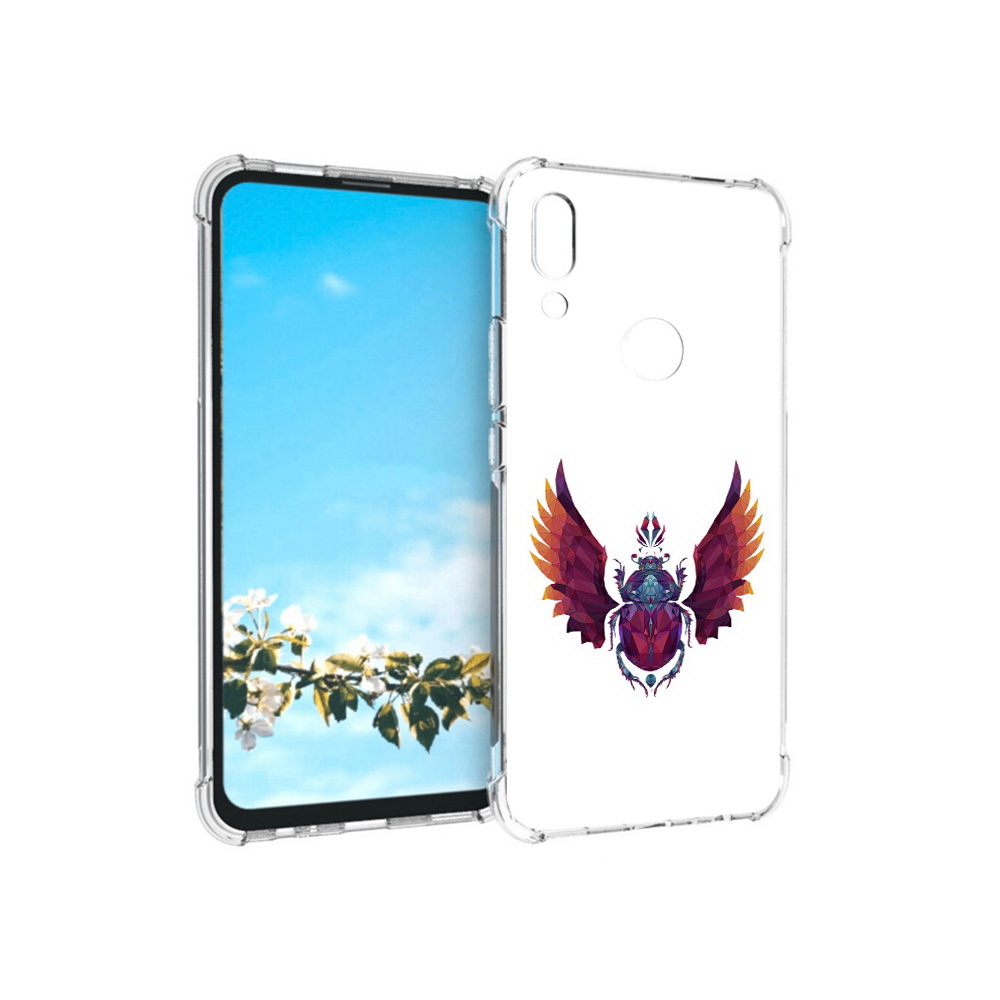 

Чехол MyPads Tocco для Huawei P Smart Z алмазный скоробей, Прозрачный, Tocco