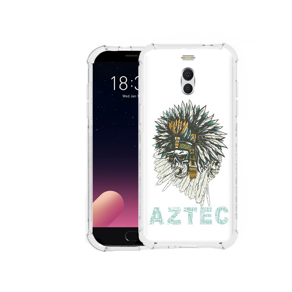 

Чехол MyPads Tocco для Meizu M6 Note скелет индеец, Прозрачный, Tocco