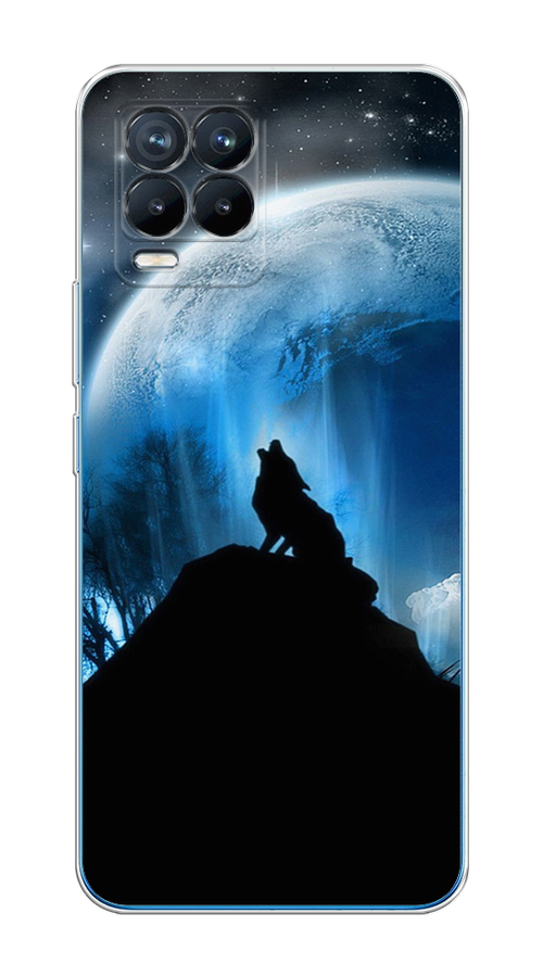 

Чехол на Realme 8/8 Pro "Волк 2", Синий;черный;белый, 255450-1
