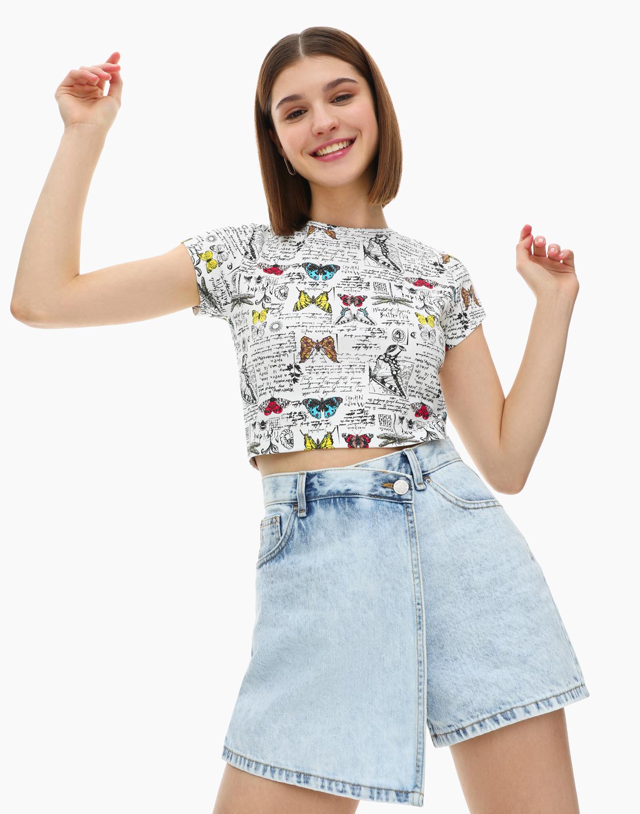 

Футболка женская Gloria Jeans GKT019810 разноцветная 2XS, Разноцветный, GKT019810