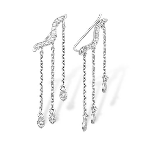

Серьги из серебра EFREMOV 1210018482, фианит, 1210018482