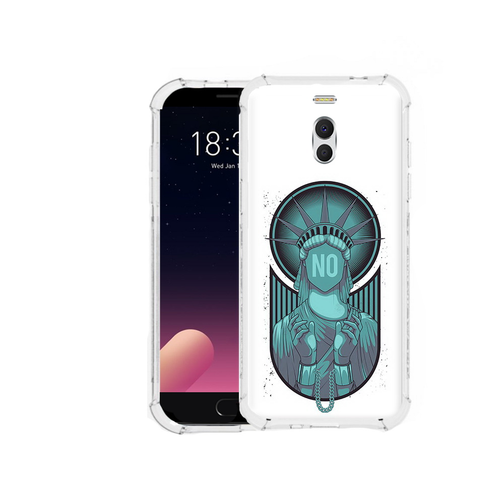 

Чехол MyPads Tocco для Meizu M6 Note статуя свободы зеленый, Прозрачный, Tocco