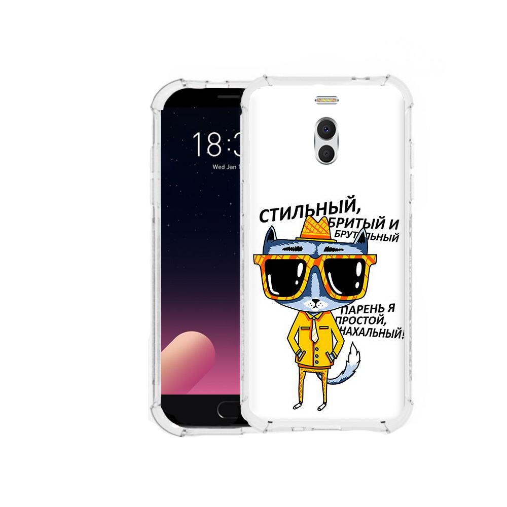 

Чехол MyPads Tocco для Meizu M6 Note стильный кот, Прозрачный, Tocco