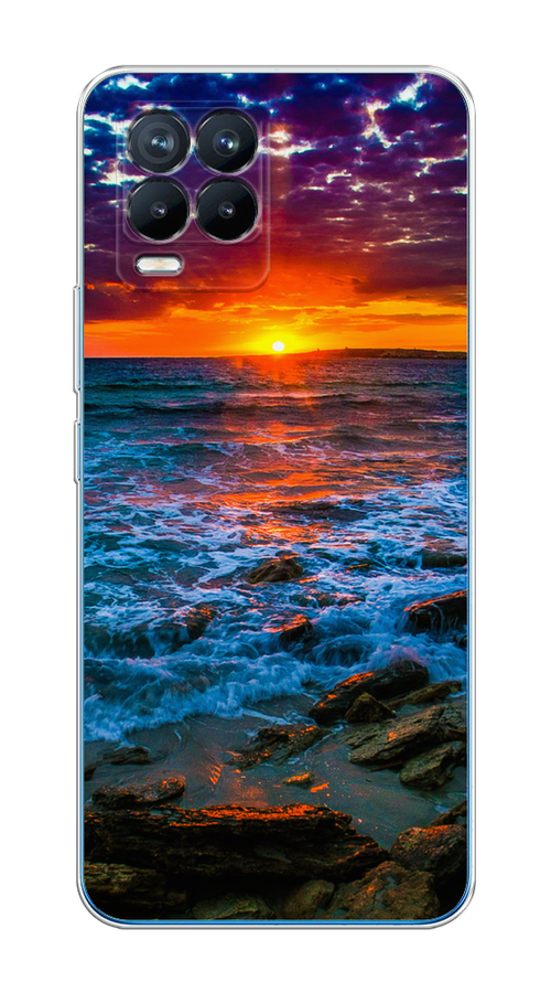 

Чехол на Realme 8/8 Pro "Закат 1", Оранжевый;синий, 255450-2