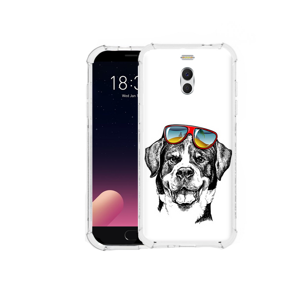 

Чехол MyPads Tocco для Meizu M6 Note счастливая собака, Прозрачный, Tocco