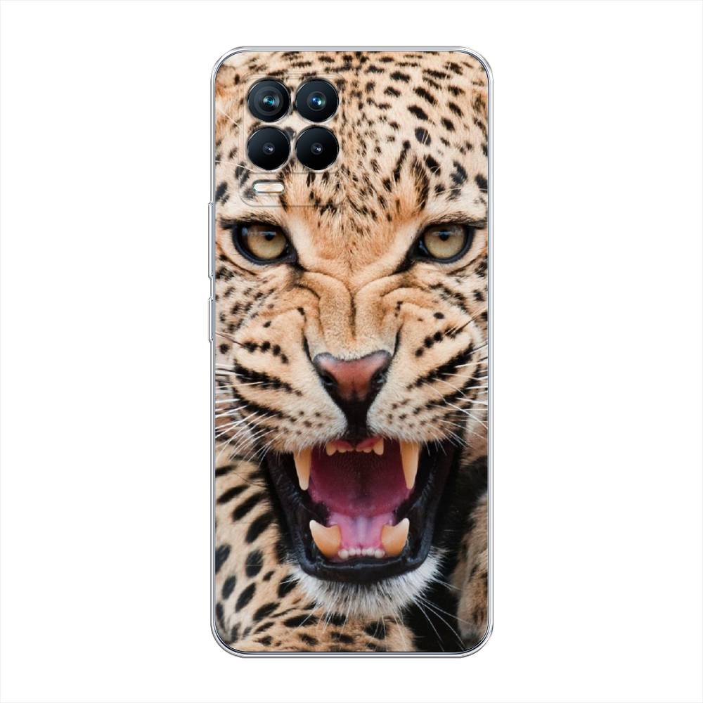

Чехол для Realme 8/8 Pro "Леопард 3d", Бежевый;черный, 255450-6