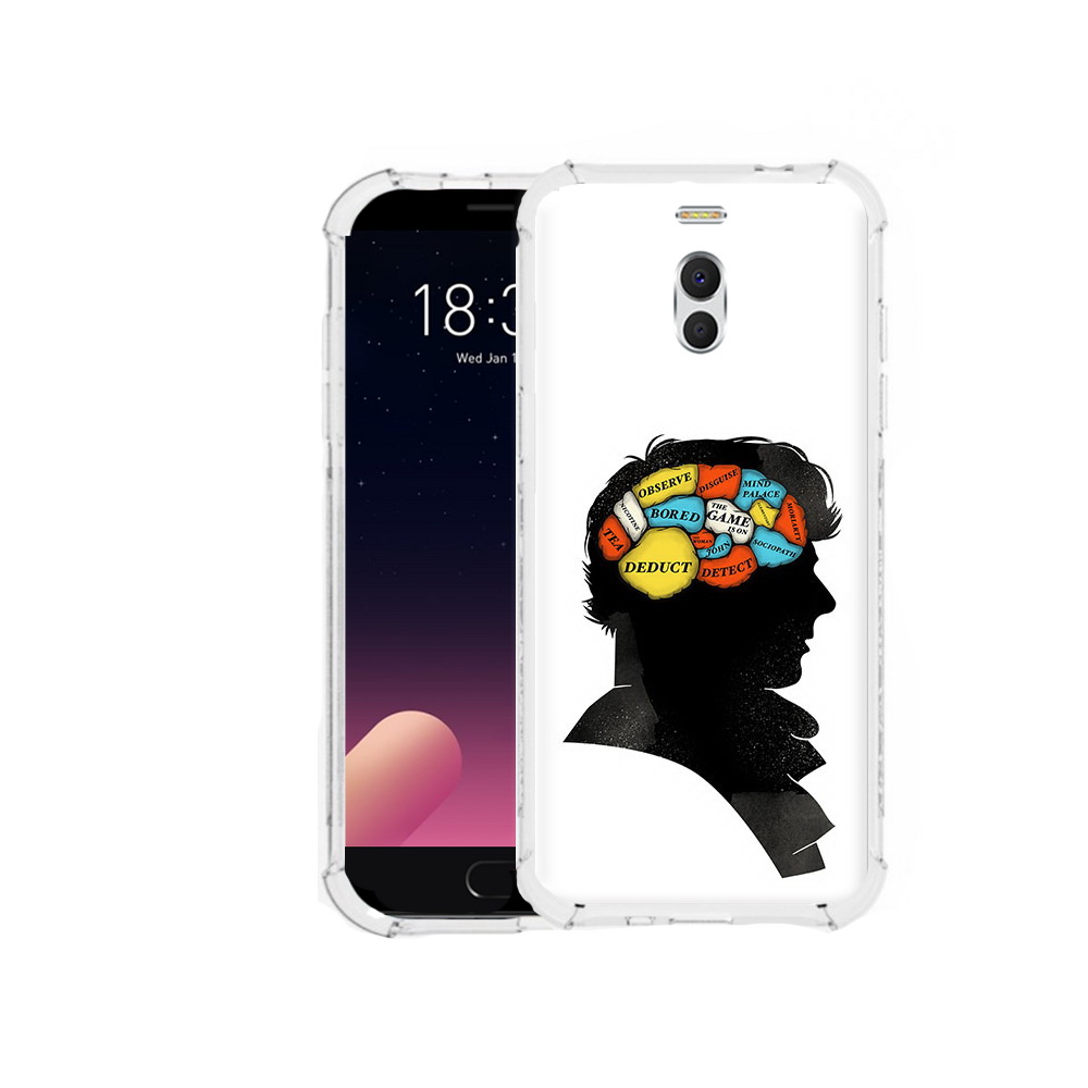 

Чехол MyPads Tocco для Meizu M6 Note темный рисунок, Прозрачный, Tocco