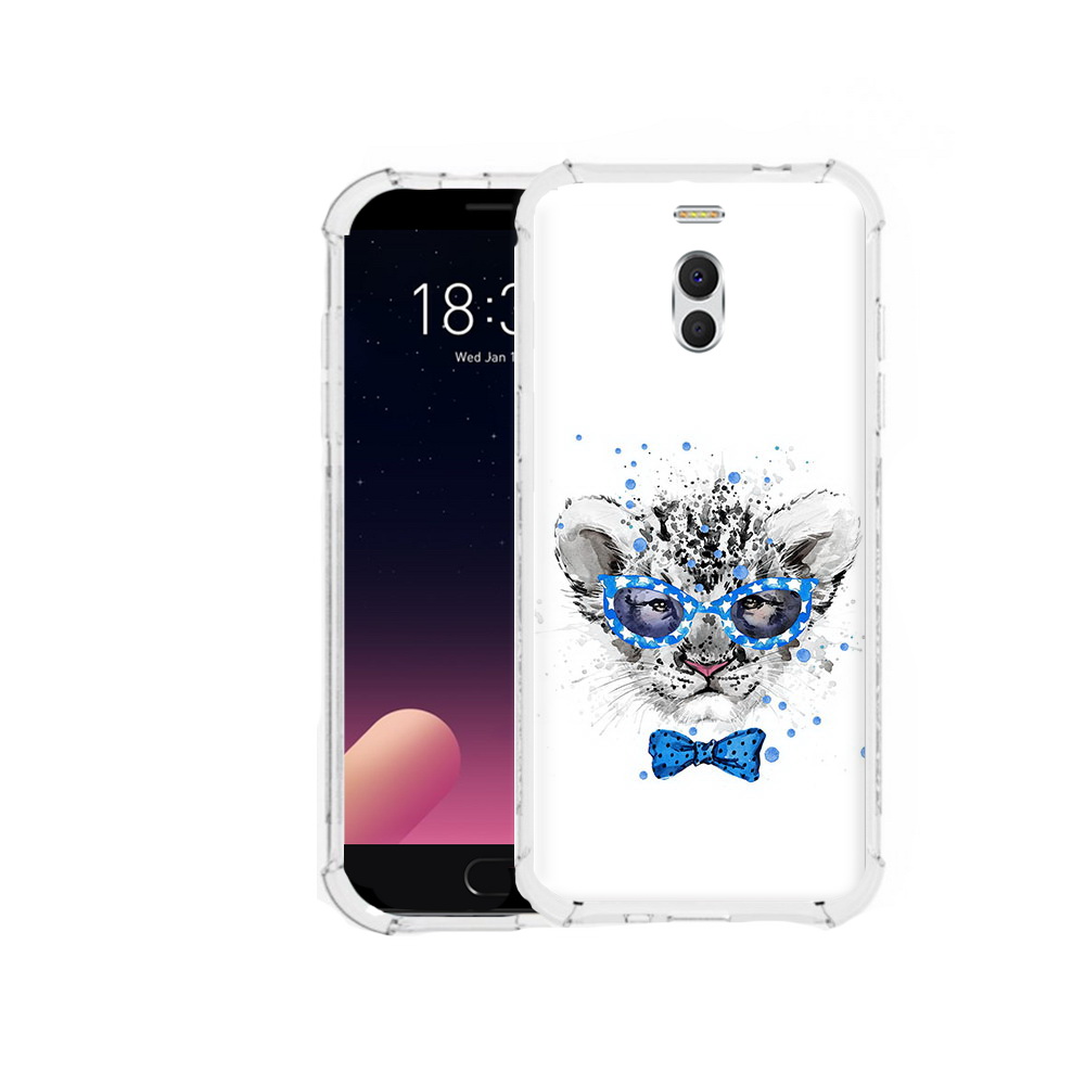 

Чехол MyPads Tocco для Meizu M6 Note тигренок с бабочкой, Прозрачный, Tocco