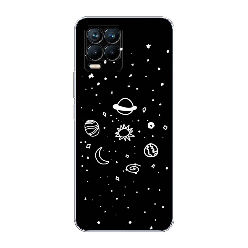 

Чехол для Realme 8/8 Pro "Дудл солнечной системы", Бежевый;серый, 255450-2