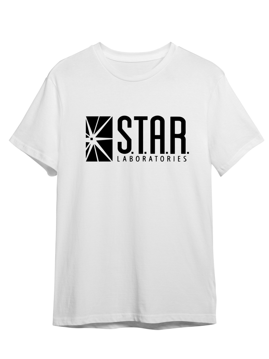 

Футболка унисекс СувенирShop Flash/DC/Star Labs 1 белая S (44-46), Белый, "Flash/DC/Star Labs" 1