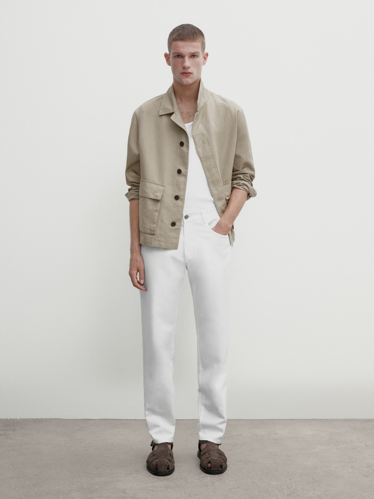 

Джинсы мужские Massimo Dutti 0043/071-I2024 белые 29, Белый, 0043/071-I2024