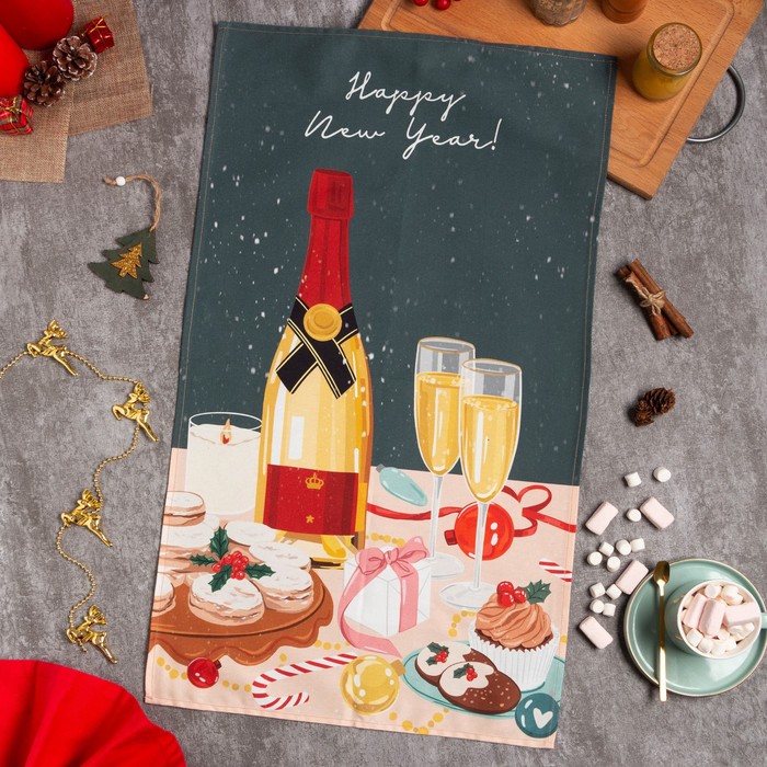 

Полотенце Этель Champagne 40х73 см, 100% хл, саржа 190 гр/м2