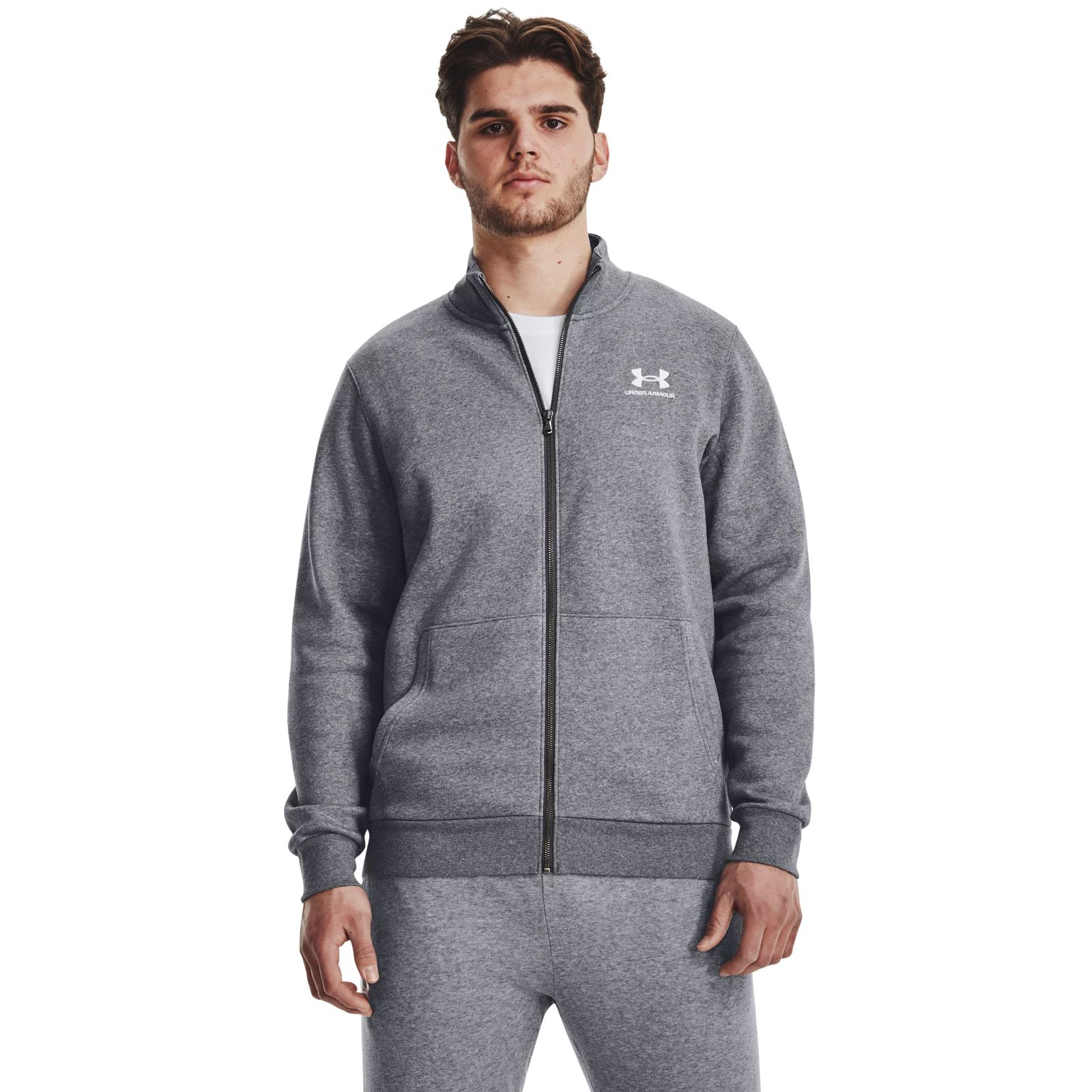 

Олимпийка мужская Under Armour Ua Essential Flc Track Jkt серая MD, Серый, Ua Essential Flc Track Jkt