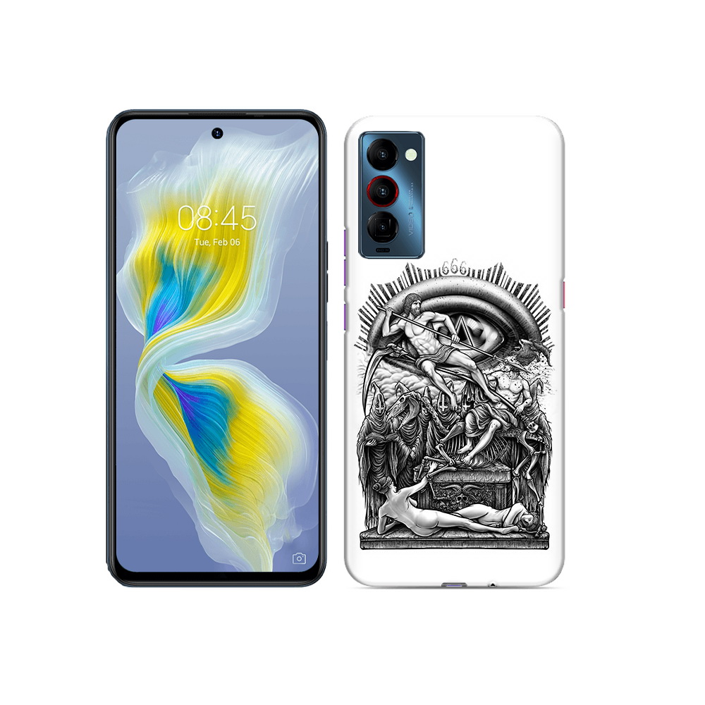 

Чехол MyPads Tocco для Tecno Camon 18 оракул черно белый, Прозрачный, Tocco