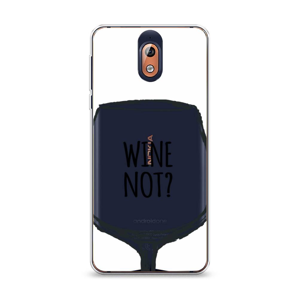 

Чехол на Nokia 3.1 "Wine not white", Белый, 121650-6