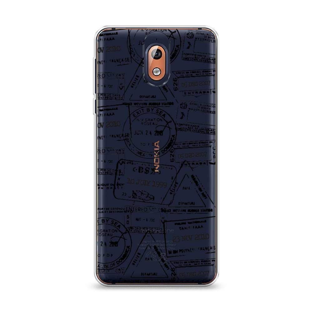 

Чехол на Nokia 3.1 "Visa stamps 2", Белый;черный;серый, 121650-2