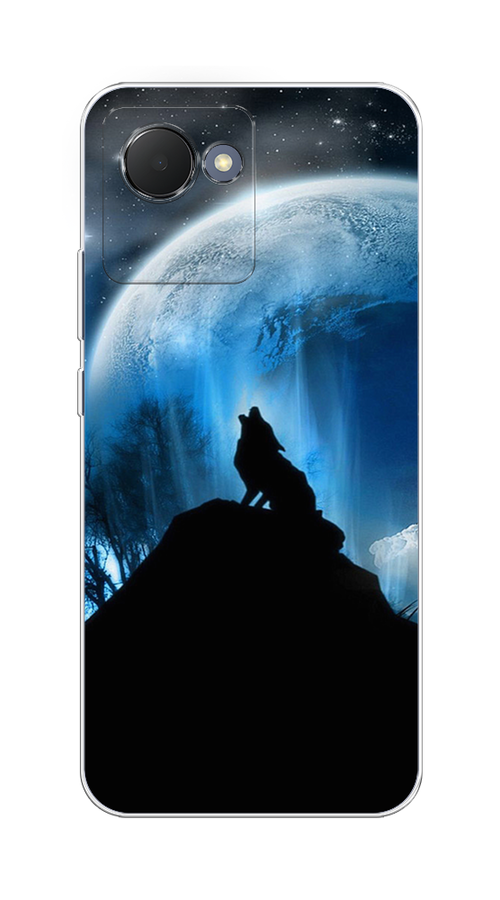 

Чехол на Realme Narzo 50i Prime "Волк 2", Синий;черный;белый, 2510650-1