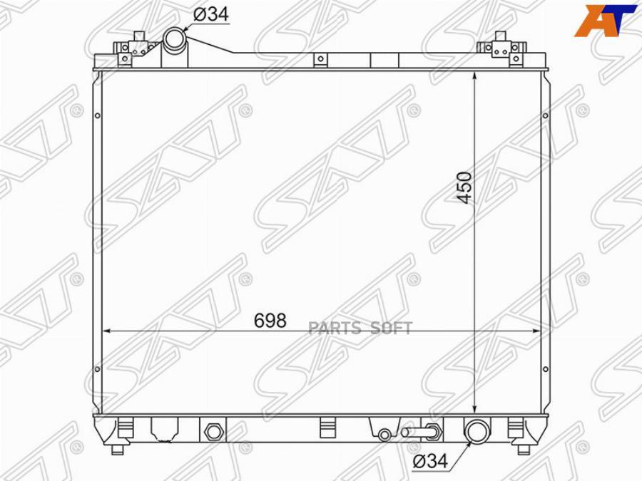 Радиатор Suzuki Escudo Grand Vitara M16a 05- Sat арт. SK0006-M16A