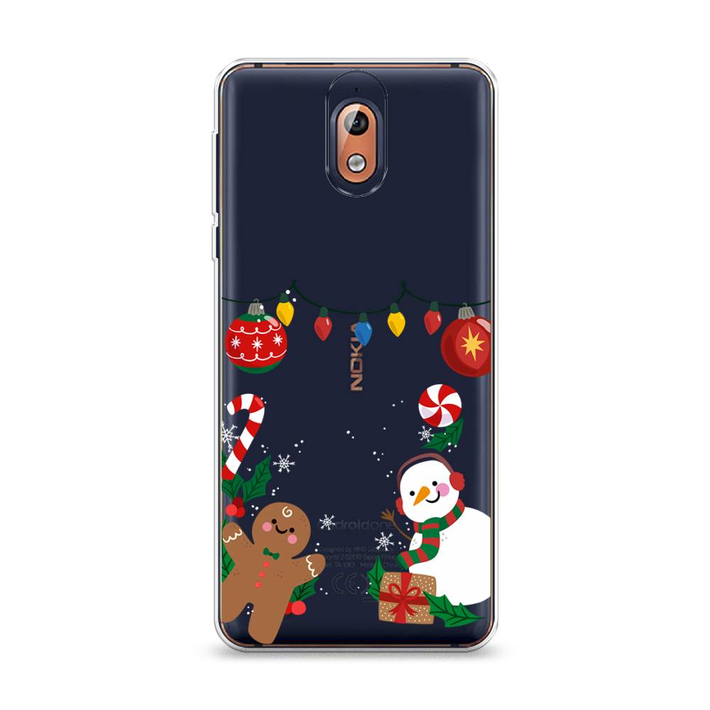 

Чехол на Nokia 3.1 "Новогоднее настроение", Коричневый;красный;зеленый, 121650-5