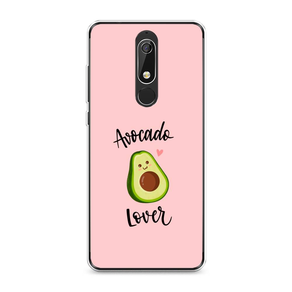 

Чехол на Nokia 5.1 "Avocado lover", Розовый;зеленый, 121750-6