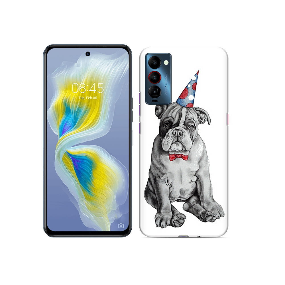 

Чехол MyPads Tocco для Tecno Camon 18 праздничный щенок, Прозрачный, Tocco