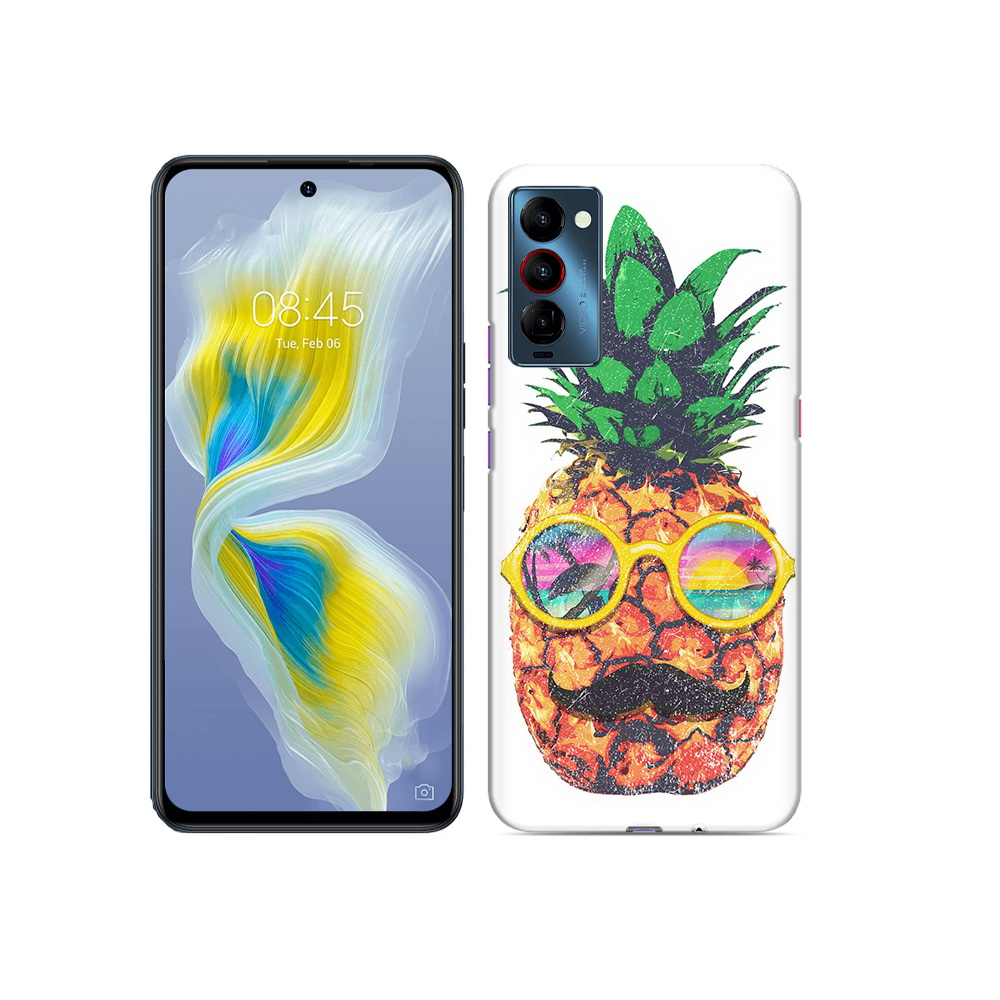 

Чехол MyPads Tocco для Tecno Camon 18 прикольный ананас с лицом, Прозрачный, Tocco