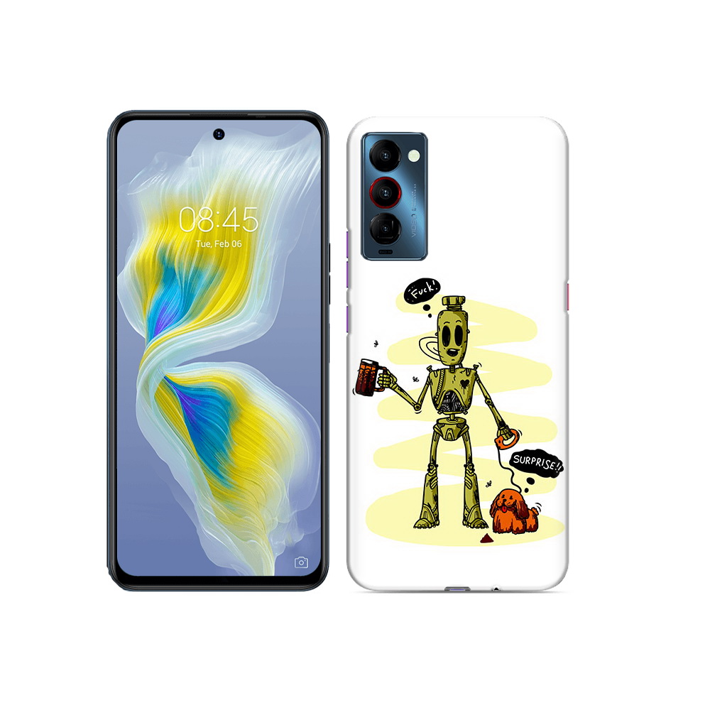 

Чехол MyPads Tocco для Tecno Camon 18 прикольный робот, Прозрачный, Tocco