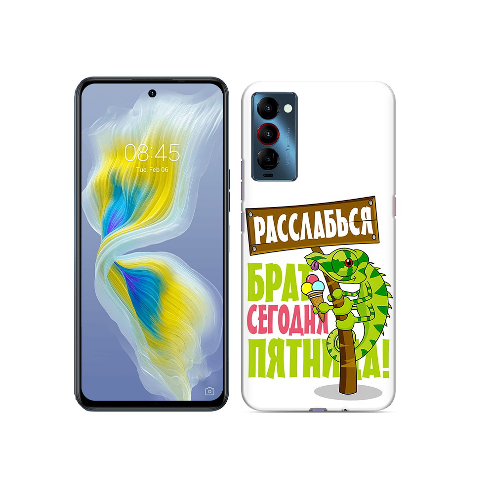 

Чехол MyPads Tocco для Tecno Camon 18 пятница, Прозрачный, Tocco