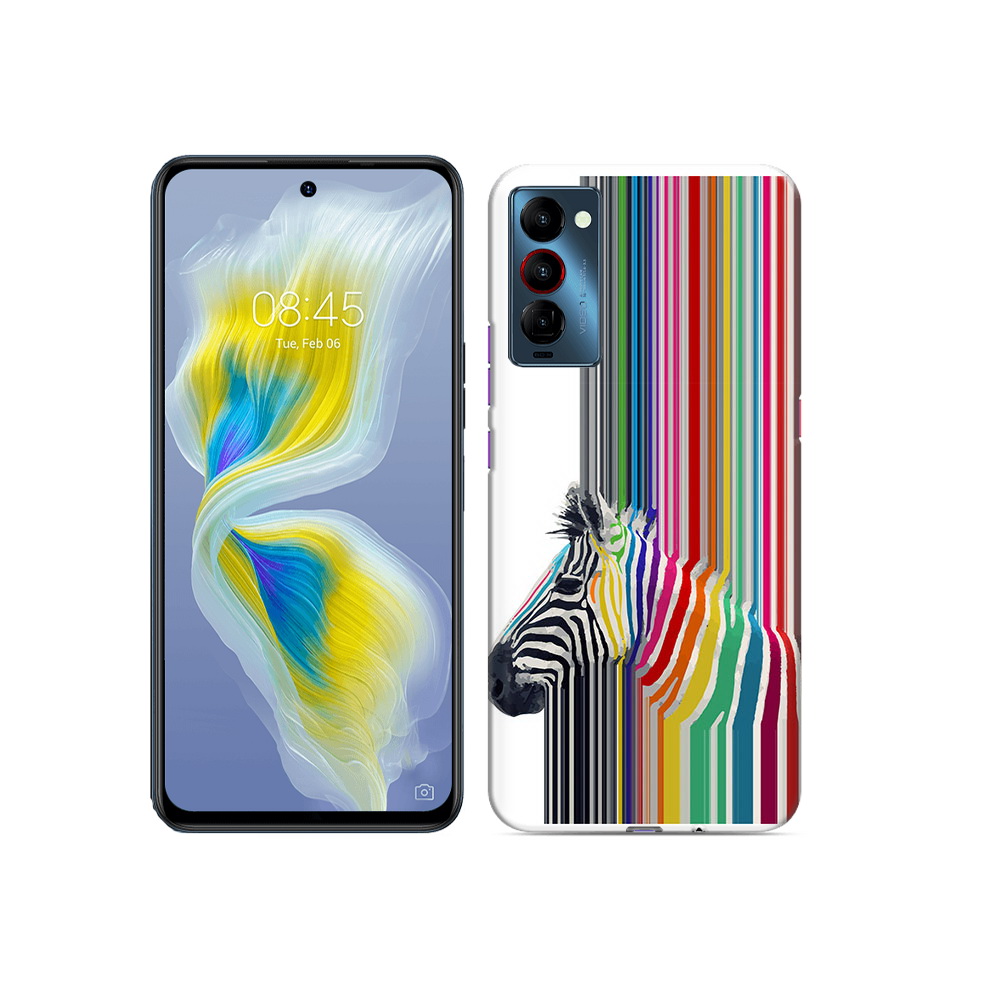

Чехол MyPads Tocco для Tecno Camon 18 радужная зебра, Прозрачный, Tocco