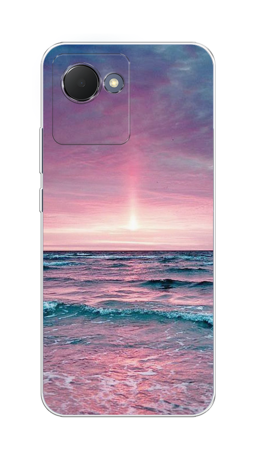 

Чехол на Realme Narzo 50i Prime "Восход 3", Розовый;голубой, 2510650-2