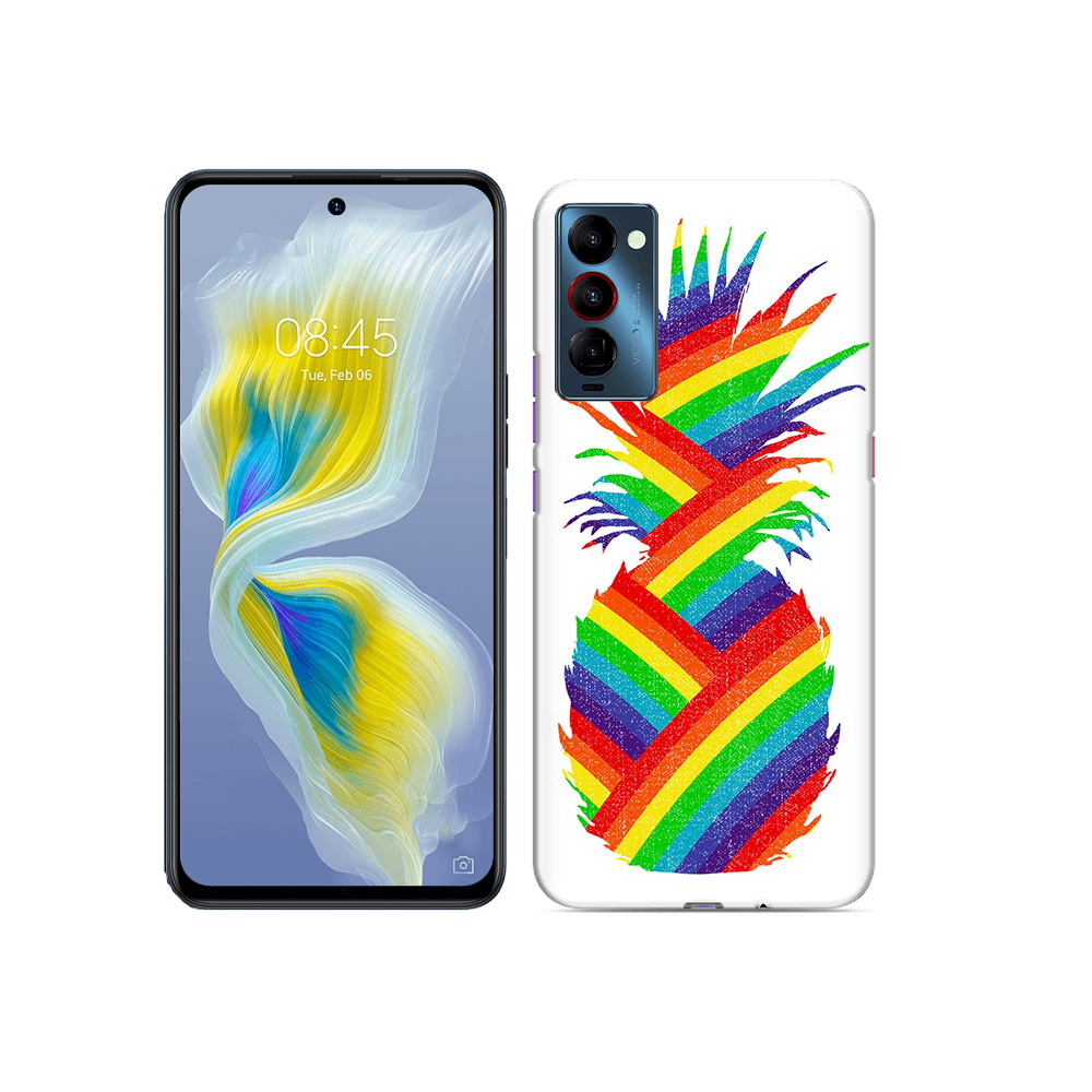 

Чехол MyPads Tocco для Tecno Camon 18 радужный ананас, Прозрачный, Tocco