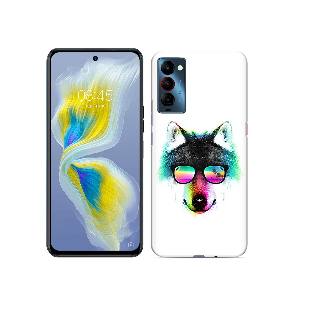 

Чехол MyPads Tocco для Tecno Camon 18 радужный волк, Прозрачный, Tocco