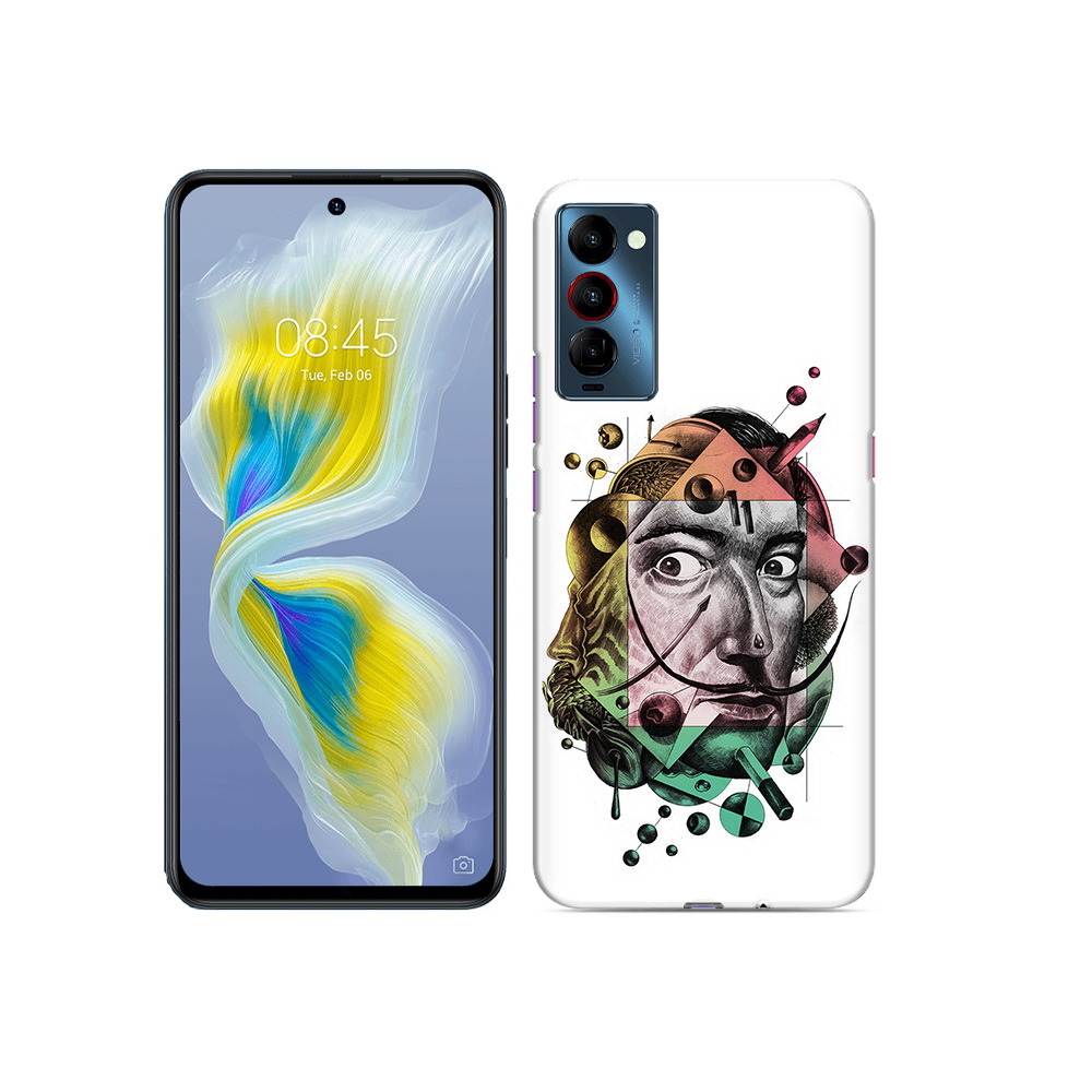 

Чехол MyPads Tocco для Tecno Camon 18 разноцветное лицо абстракция, Прозрачный, Tocco