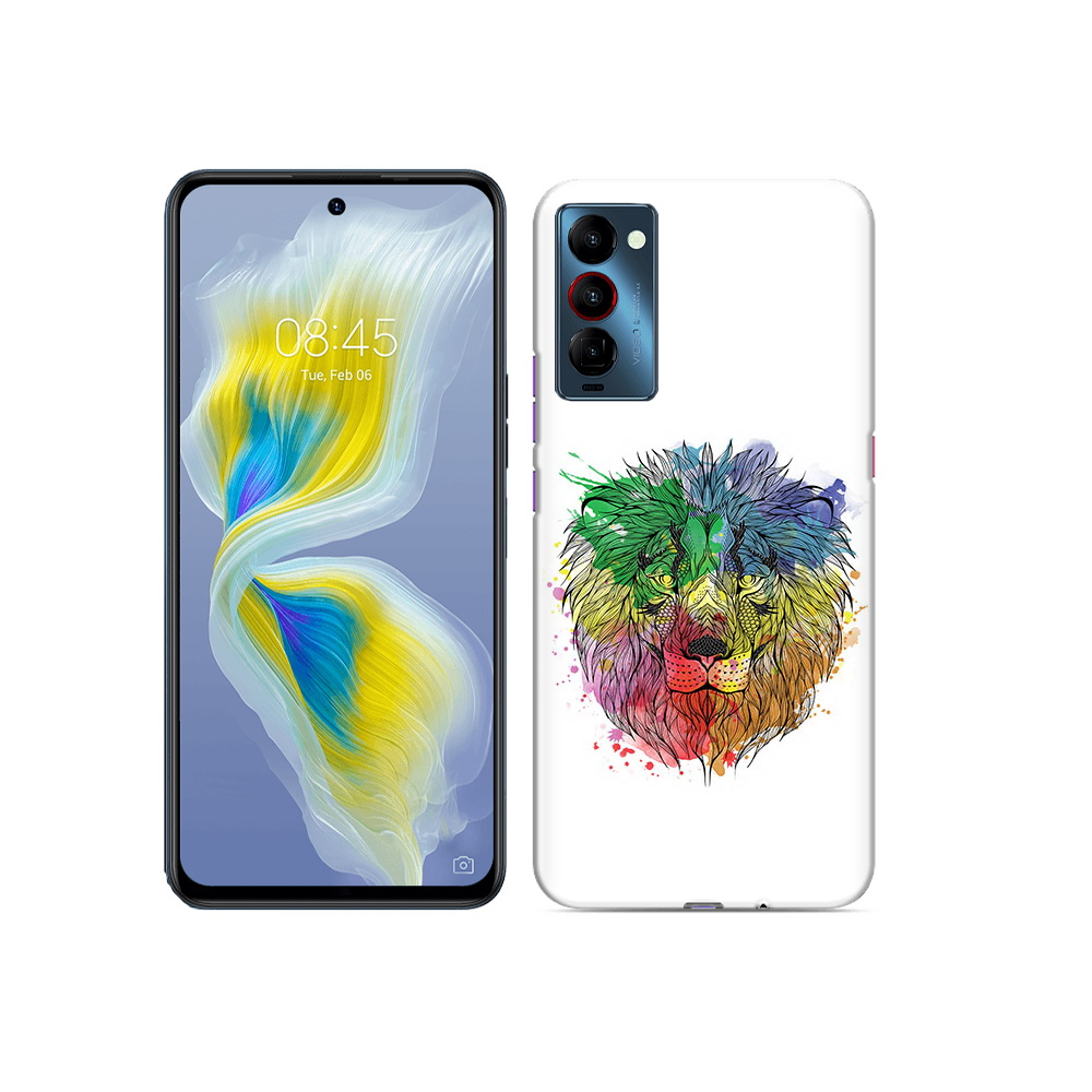 

Чехол MyPads Tocco для Tecno Camon 18 разноцветный гордый лев, Прозрачный, Tocco