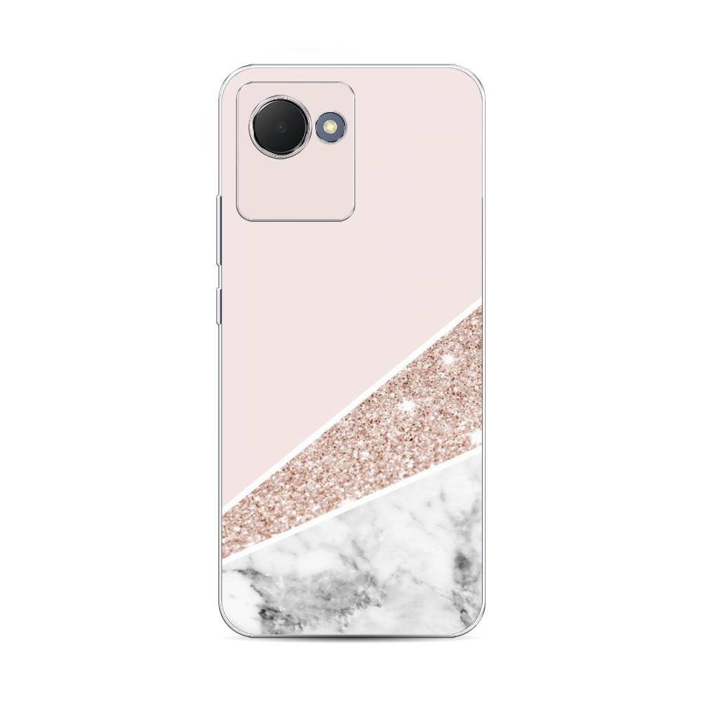 

Чехол на Realme Narzo 50i Prime "Блестящий розовый мрамор", 2510650-3
