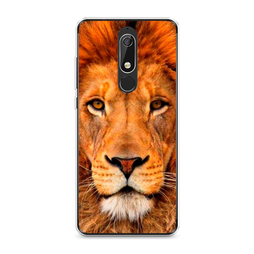 

Чехол на Nokia 5.1 "Благородный лев", Оранжевый, 121750-1