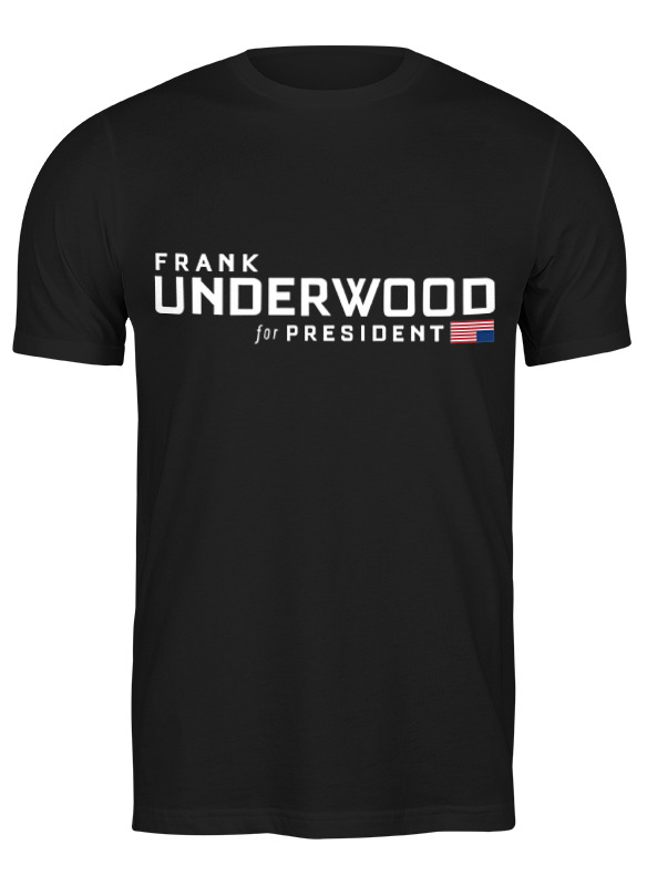 Футболка мужская Printio Frank underwood черная, черный, хлопок  - купить