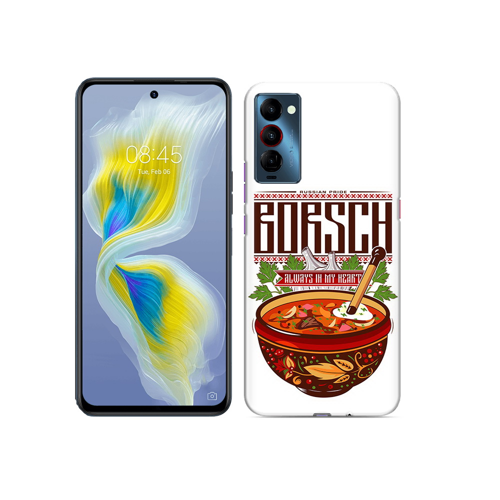 

Чехол MyPads Tocco для Tecno Camon 18 русский борщ, Прозрачный, Tocco